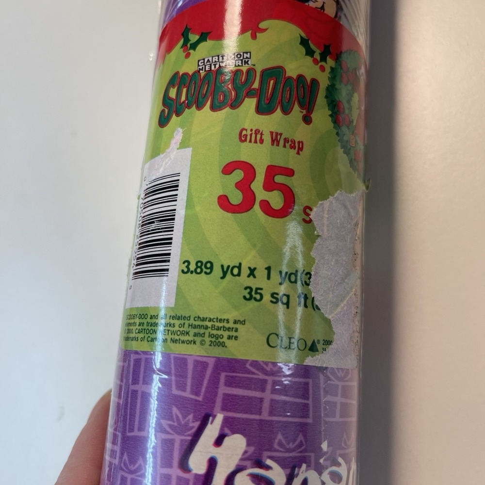 2000‎ Vintage Scooby Doo Christmas Wrapping Paper Gift Wrap never opened